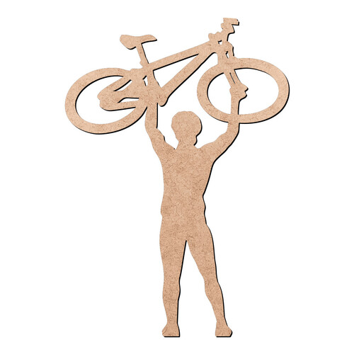 Recorte Homem Levantando Bike / MDF 3mm