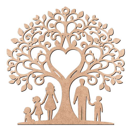 Recorte Árvore Família / MDF 3mm