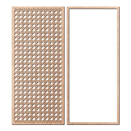 Recorte Placa Retangular Est Palha Indiana / MDF 3mm