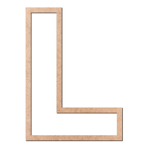 Recorte Borda Letra L / MDF 3mm