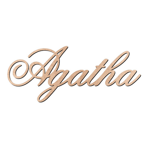 Recorte Agatha Old Script / MDF 3mm