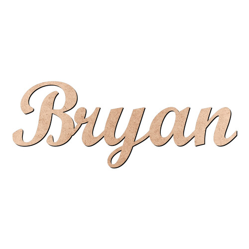 Recorte Bryan Script Mt Std / MDF 3mm
