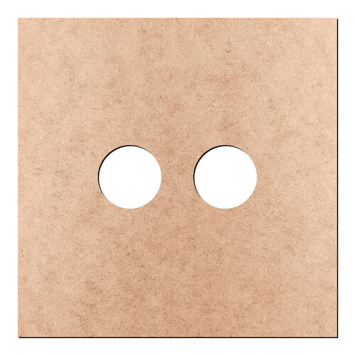 Recorte Botão Quadrado / MDF 3mm