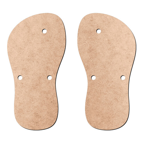 Recorte Par Solas Chinelos Furinhos / MDF 3mm