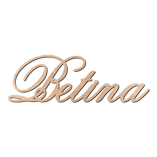 Recorte Betina Old Script / MDF 3mm
