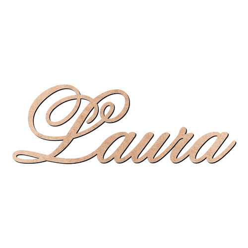 Recorte Laura Old Script / MDF 3mm