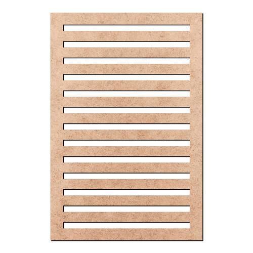 Recorte Placa Retângulos Vazados / MDF 3mm