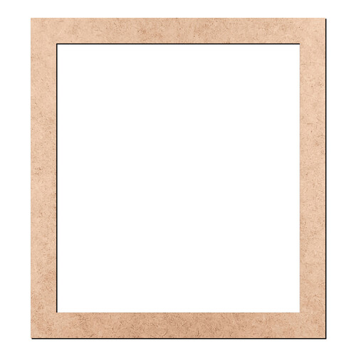 Recorte Moldura Ret 25 x 23 cm Borda 2 cm / MDF 3mm