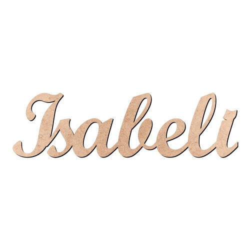 Recorte Isabeli Script Mt Std / MDF 3mm