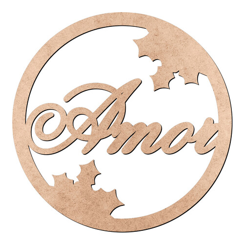 Recorte Enfeite Natal Amor / MDF 3mm