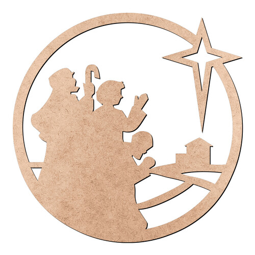 Recorte Enfeite Natal Três Reis / MDF 3mm