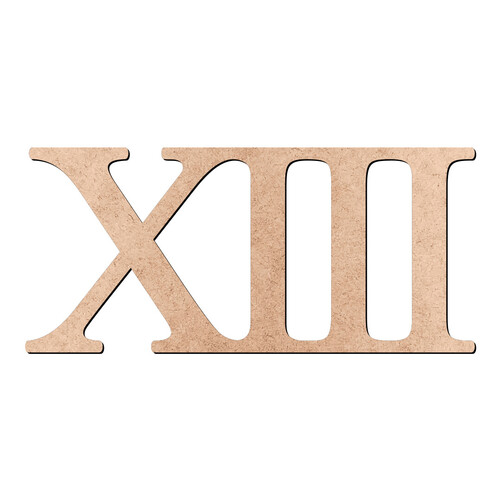 Recorte Número XIII Romanos / MDF 3mm