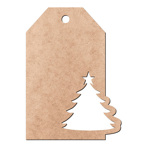 Recorte Tag Natal Pinheiro / MDF 3mm