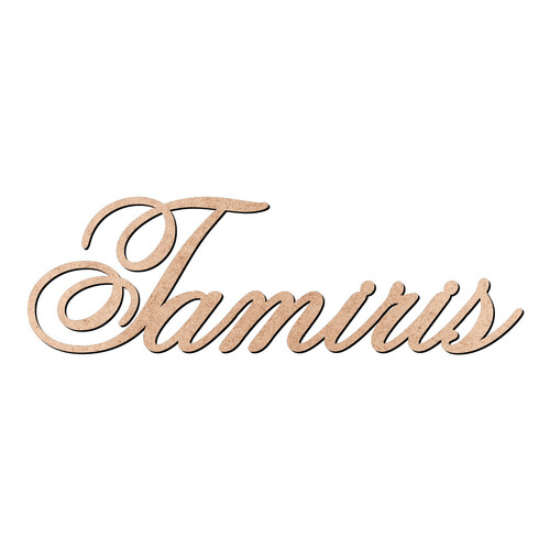 Recorte Tamiris Old Script / MDF 3mm