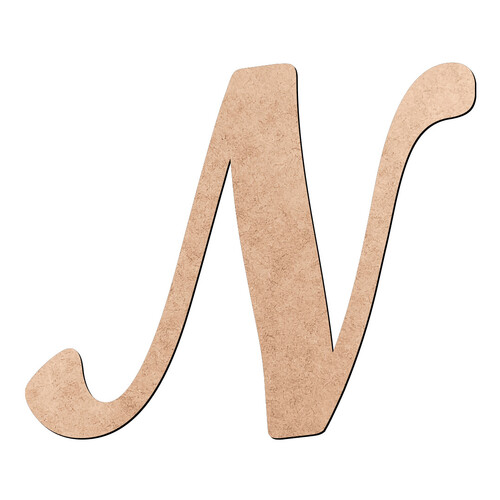 Recorte Letra N Script Mt Std / MDF 3mm