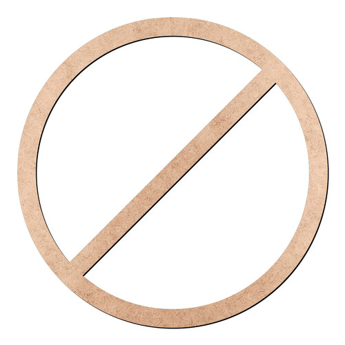 Recorte Sinal Proibido / MDF 3mm