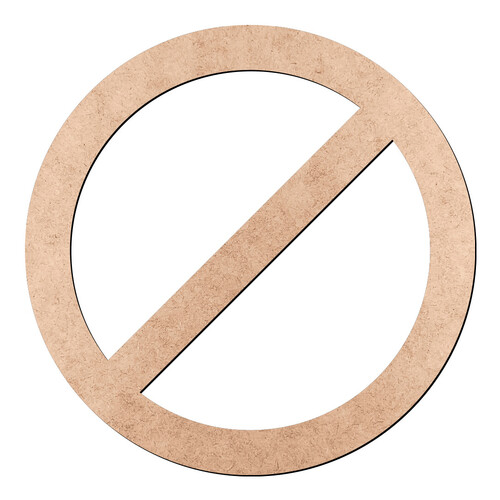 Recorte Sinal Proibido / MDF 3mm