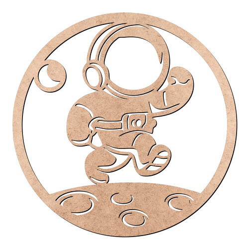 Recorte Astronauta Lua / MDF 3mm
