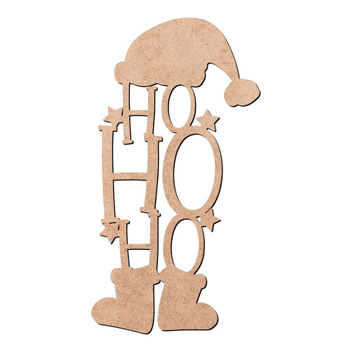 Recorte HoHoHo Gorro Botas / MDF 3mm