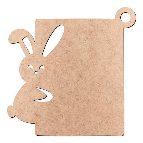 Recorte Plaquinha Coelho Furinho / MDF 3mm