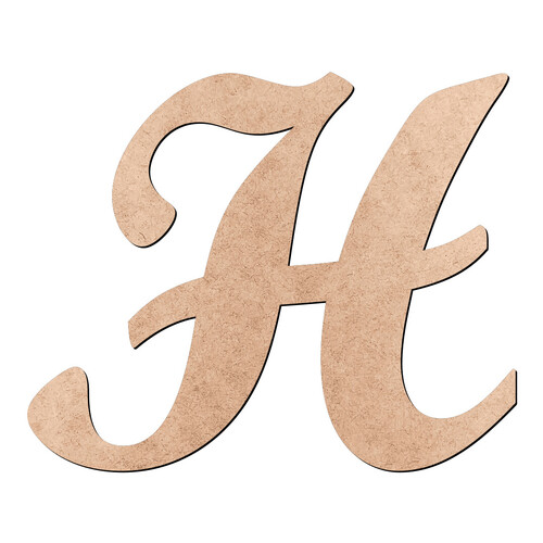 Recorte Letra H Script Mt Std / MDF 3mm
