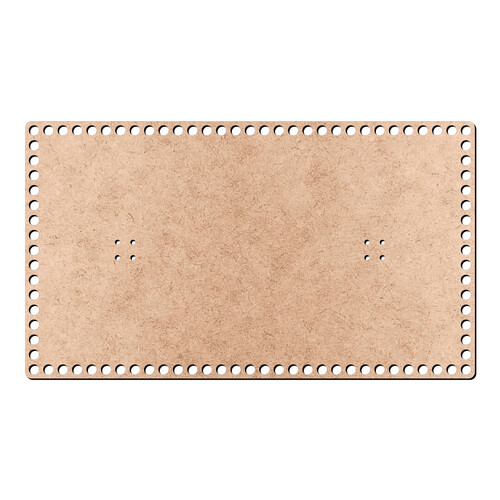 Recorte Tampa Furos Cesto Crochê 20 x 35 cm / MDF 3mm