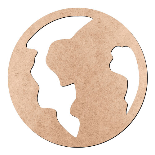 Recorte Planeta Terra Simplificado / MDF 3mm