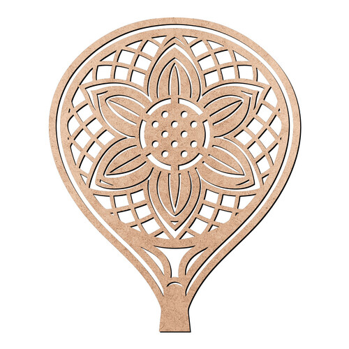 Recorte Raquete Mandala Flor / MDF 3mm