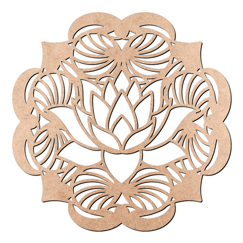 Recorte Mandala Flor de Lótus / MDF 3mm