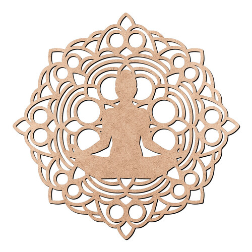 Recorte Mandala Meditação / MDF 3mm