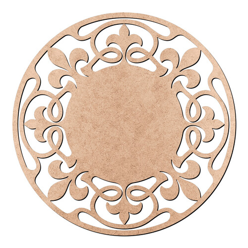Recorte Placa Redonda Arabescos / MDF 3mm