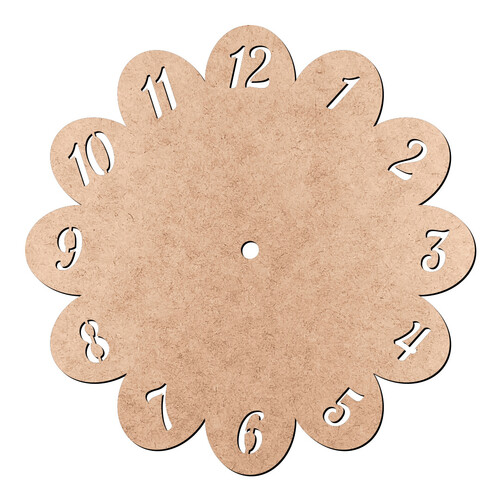 Recorte Relógio Flor / MDF 3mm