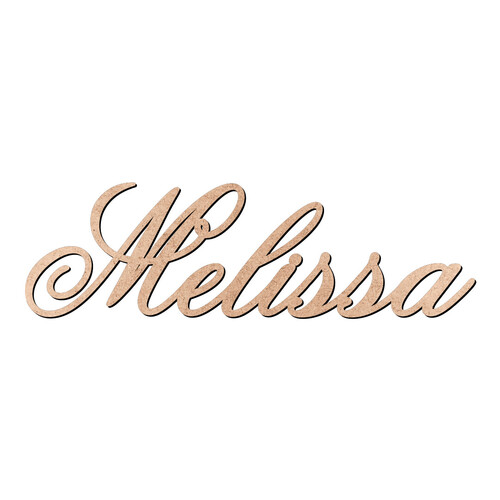 Recorte Melissa Old Script / MDF 3mm