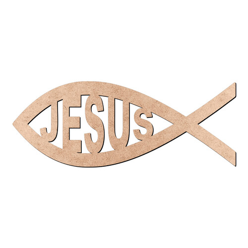 Recorte Peixe Jesus / MDF 3mm