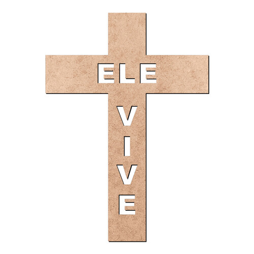 Recorte Cruz Ele Vive / MDF 3mm