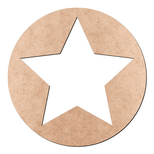 Recorte Círculo Estrela / MDF 3mm