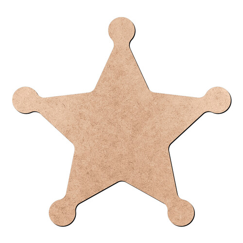 Recorte Estrela Xerife / MDF 3mm