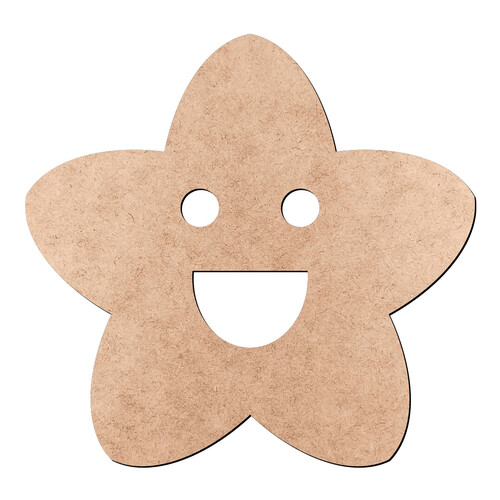 Recorte Estrela Rosto / MDF 3mm