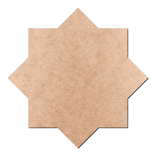 Recorte Estrela 8 Pontas Lisa / MDF 3mm