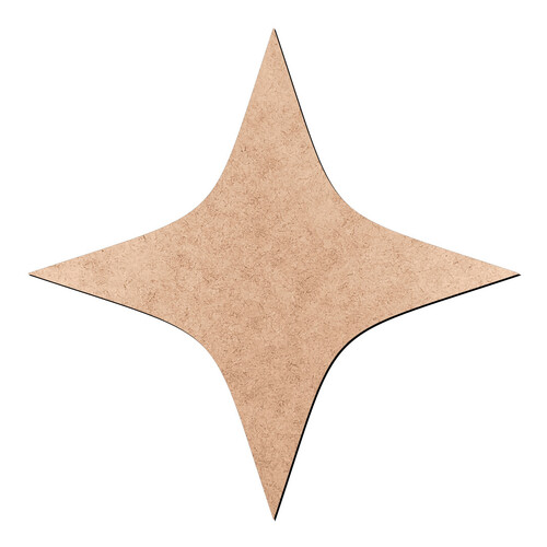 Recorte Estrela 4 Pontas / MDF 3mm