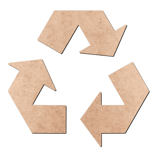 Recorte Três Setas Reciclagem / MDF 3mm