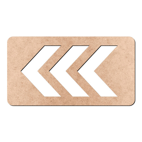 Recorte Placa Setas Vazadas / MDF 3mm