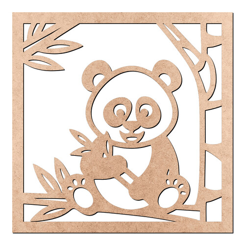 Recorte Panda Moldura / MDF 3mm