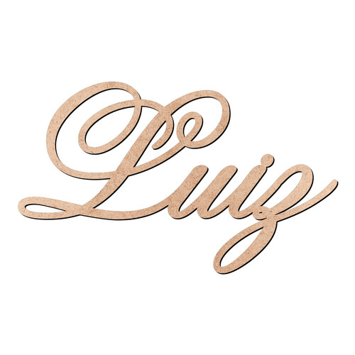 Recorte Luiz Old Script / MDF 3mm