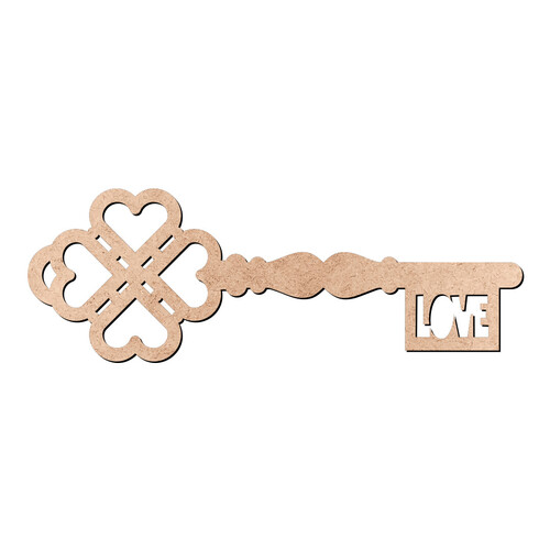 Recorte Chave Love / MDF 3mm