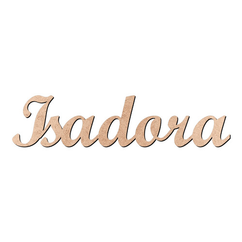 Recorte Isadora Script Mt Std / MDF 3mm