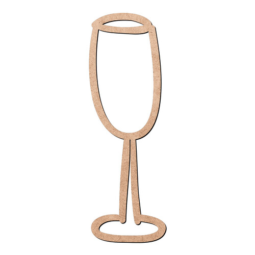 Recorte Taça Espumante / MDF 3mm