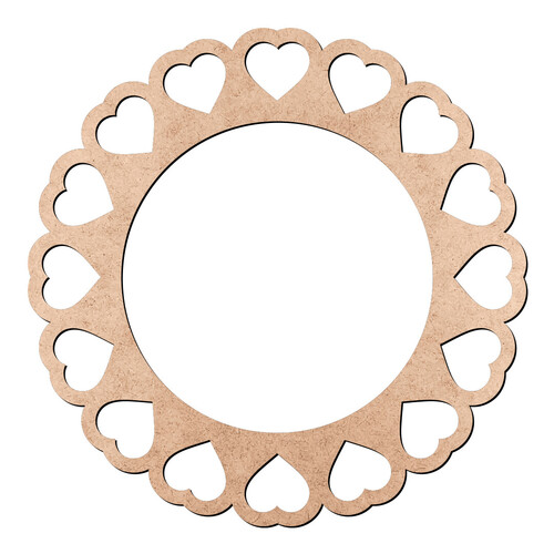 Recorte Moldura Corações / MDF 3mm