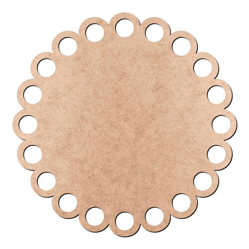 Recorte Placa Bolinhas Lisa / MDF 3mm