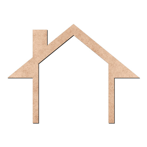 Recorte Casa Telhado Parede / MDF 3mm